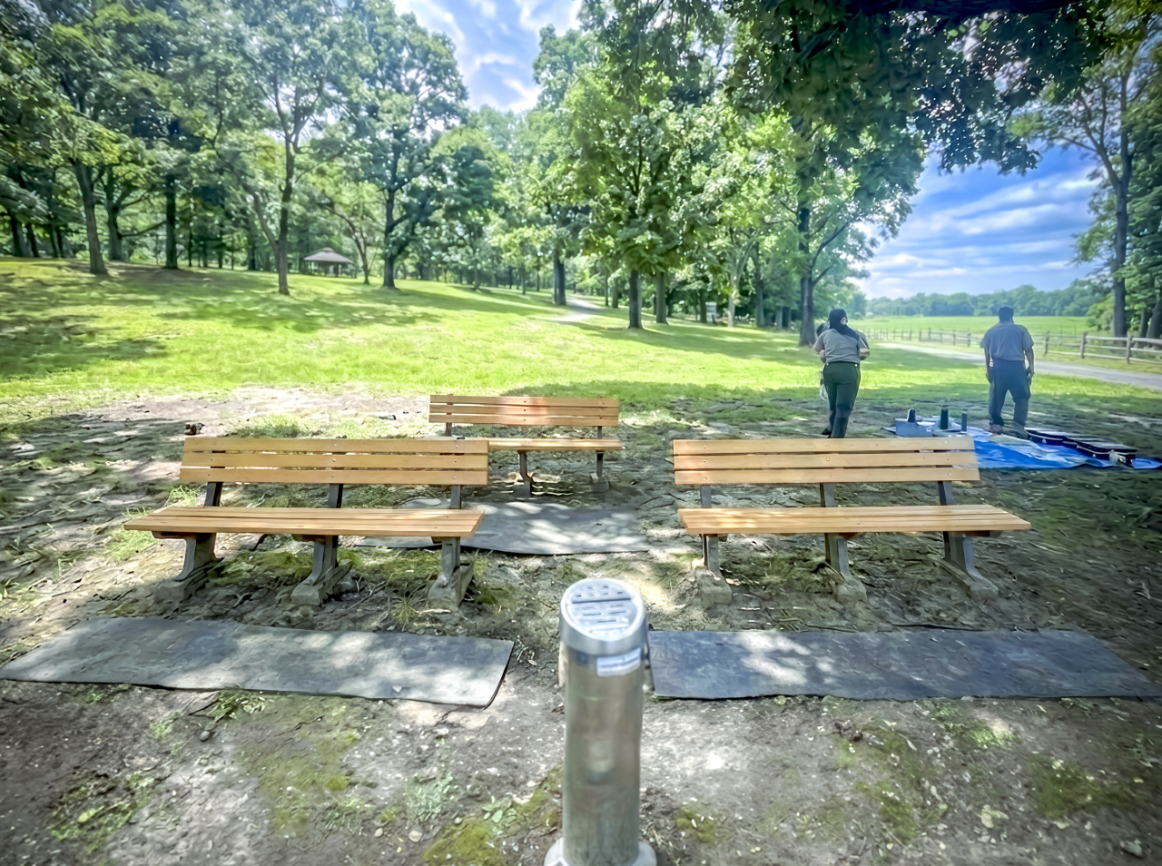 熊本工業高校=制作のベンチの風景 その2
