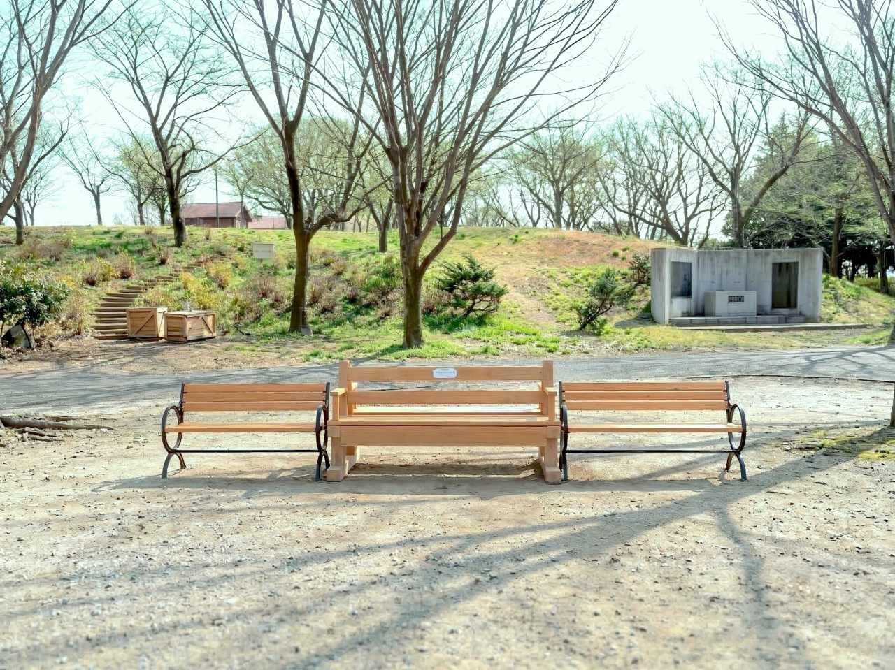 新設編・熊本工業高校の生徒さんによるベンチづくり